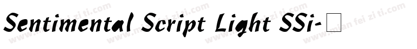 Sentimental Script Light SSi字体转换